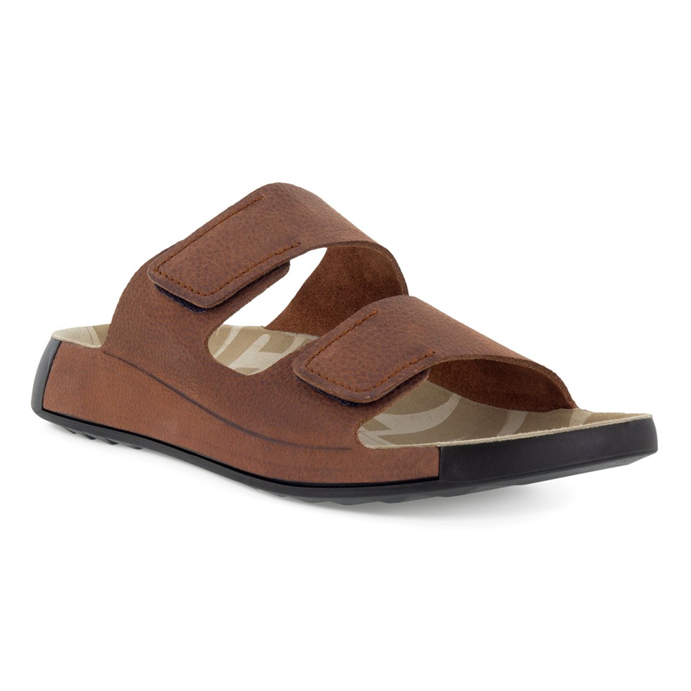 ECCO Mens Sandals Brown - 2Nd Cozmo Flat - AIV-596704